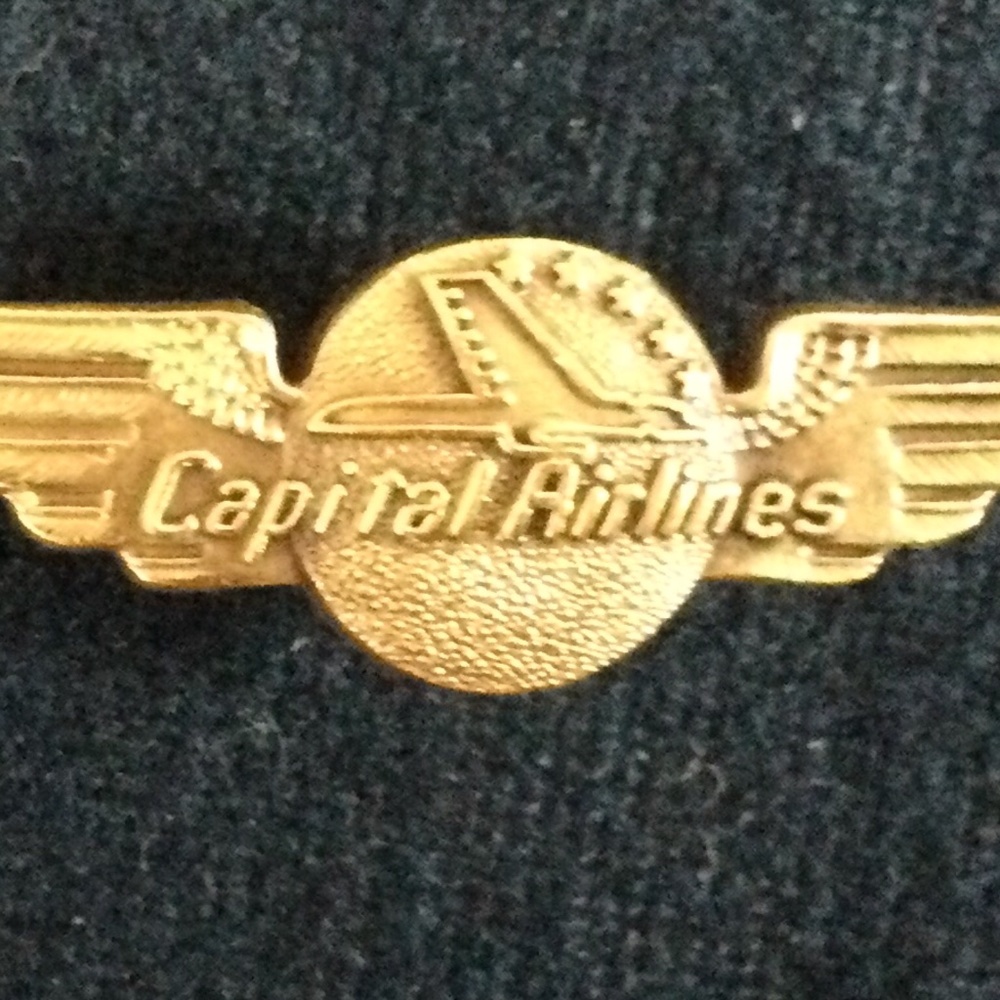 Vintage Capital Airlines Pin, 1”, perfect condition